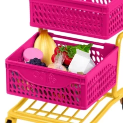 Our Generation Grocery Day Shopping Cart Pink & Yellow Accessory Set For 18" Dolls -Our Generation GUEST 82bccf8e 5aad 4a48 bfc3 e2ce576016de