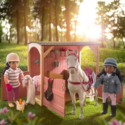 Our Generation Horse Barn Playset For 18" Dolls - Saddle Up Stables - Pink 3 Our Generation Horse Barn Playset For 18" Dolls - Saddle Up Stables - Pink
