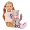 Our Generation Melena & Mittens 18" Doll & Pet Cat Set