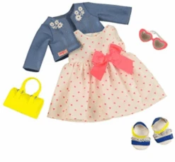 Our Generation Deluxe Heart Print Dress Outfit