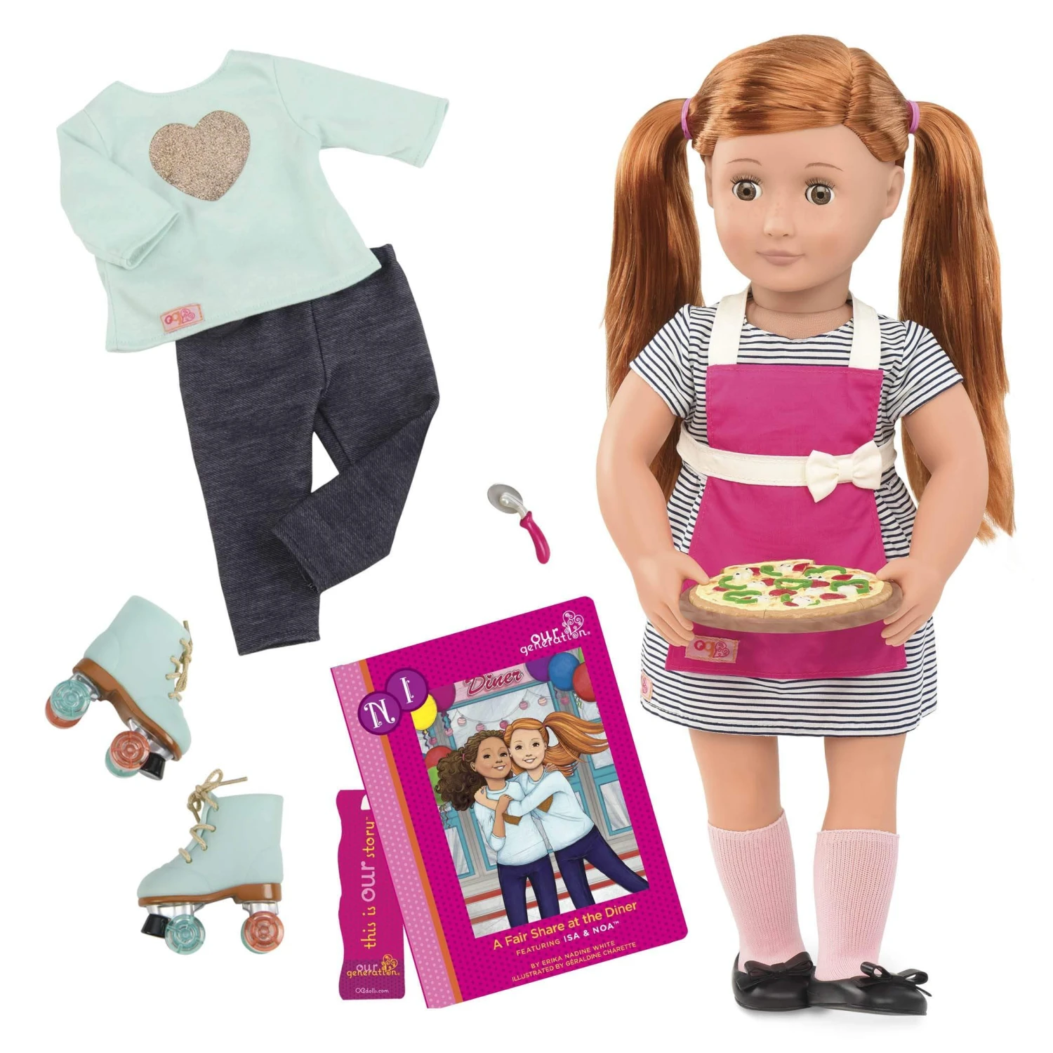 Our Generation Deluxe Isa Diner Doll With Book 3 Our Generation Deluxe Isa Diner Doll With Book