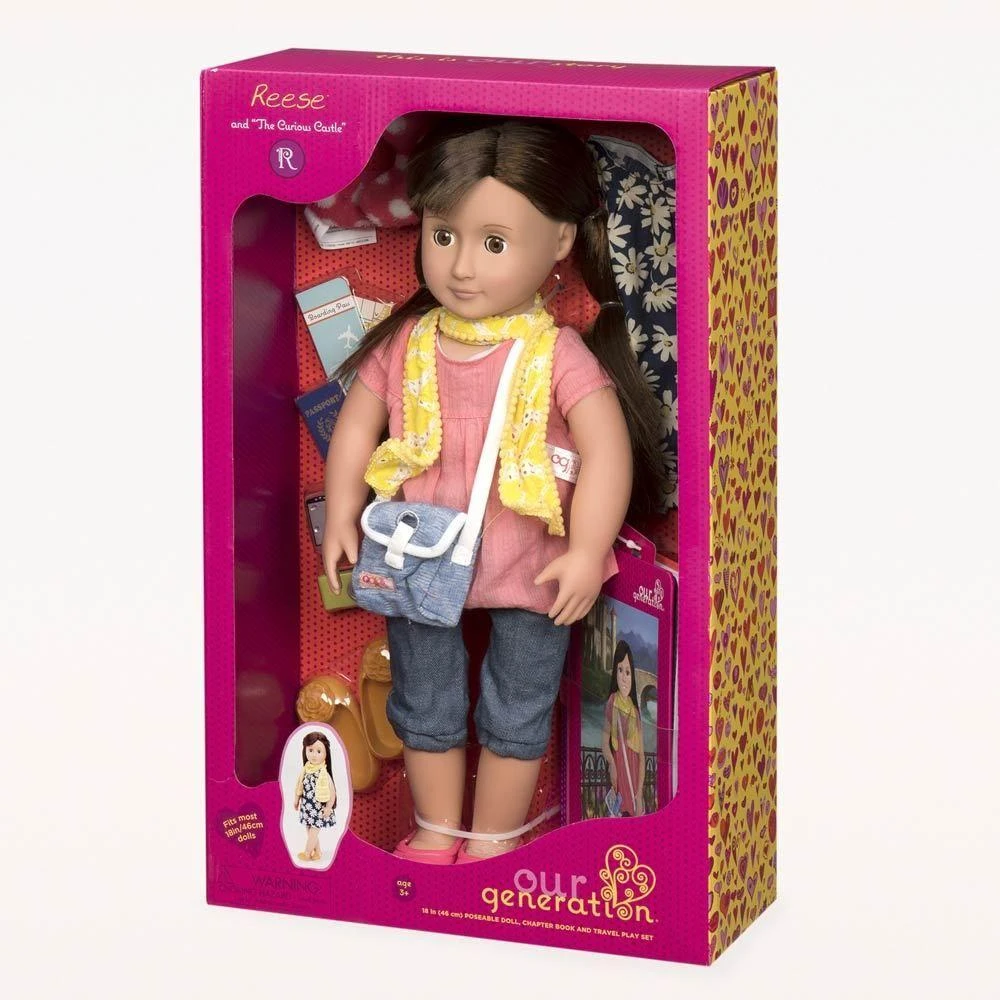 Our Generation Deluxe Reese Travel Doll & Book