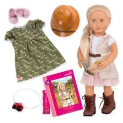 Our Generation Deluxe Safari Doll With Book