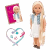 Our Generation Hair Grow Doll, Blond - Phoebe With Striped Ribbon -Our Generation our generation toys our generation hair grow doll blond phoebe with striped ribbon 28946956779688