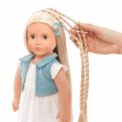 Our Generation Hair Grow Doll, Blond - Phoebe With Striped Ribbon -Our Generation our generation toys our generation hair grow doll blond phoebe with striped ribbon 28946959859880