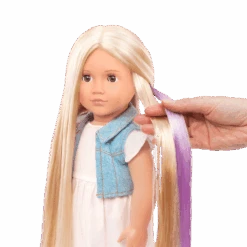 Our Generation Hair Grow Doll, Blond - Phoebe With Striped Ribbon -Our Generation our generation toys our generation hair grow doll blond phoebe with striped ribbon 28946960056488